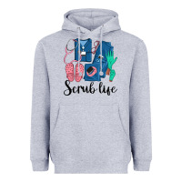 Heather Grey Scrub Life Nurse Heavyweight Hoodie - LillyAllenDesigns