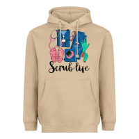 Mushroom Scrub Life Nurse Heavyweight Hoodie - LillyAllenDesigns