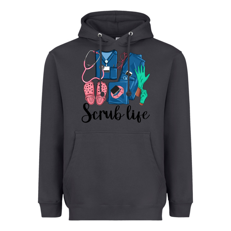 Scrub Life Nurse Heavyweight Hoodie by LillyAllenDesigns | Teevron