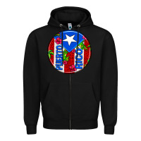 Black puerto rico coasters Zipper Hoodie - AdoDesignShop