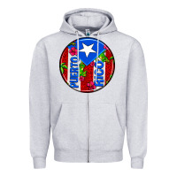 Heather Grey puerto rico coasters Zipper Hoodie - AdoDesignShop