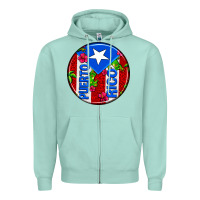 Seafoam puerto rico coasters Zipper Hoodie - AdoDesignShop