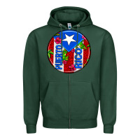 Sports Green puerto rico coasters Zipper Hoodie - AdoDesignShop