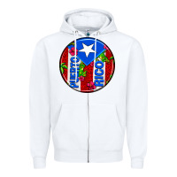 White puerto rico coasters Zipper Hoodie - AdoDesignShop