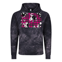 Cloud Black Pink Christmas Plaid Cowhide Pattern Background Vintage Hoodie - RanaPortraitStore