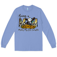 Colony Blue being a mom makes my life complate Long Sleeve Tee - CowhideDigitalArt