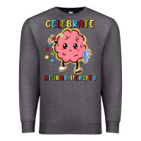Charcoal Heather celebrate neurodiversity Premium Sweatshirt - MaliasSmallBusiness