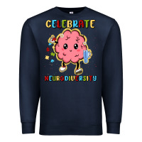 Navy celebrate neurodiversity Premium Sweatshirt - MaliasSmallBusiness