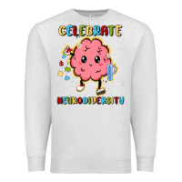 Oatmeal Heather celebrate neurodiversity Premium Sweatshirt - MaliasSmallBusiness