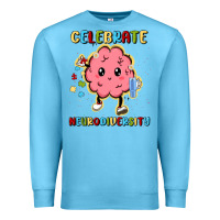 Ocean Blue celebrate neurodiversity Premium Sweatshirt - MaliasSmallBusiness