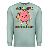 Seafoam celebrate neurodiversity Premium Sweatshirt - MaliasSmallBusiness