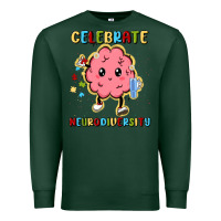Sports Green celebrate neurodiversity Premium Sweatshirt - MaliasSmallBusiness