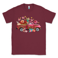 Burgundy valentine's day truck photography love side view Classic Tee - FaDigitalArtStudio