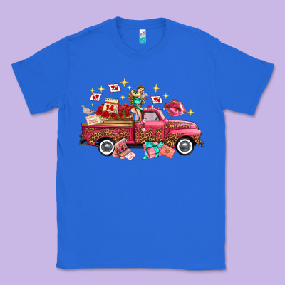 Valentine's Day Truck Photography Love Side View Classic Tee Designed By Fadigitalartstudio