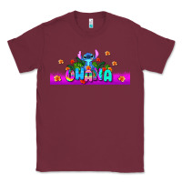 Burgundy stitch ohana Classic Tee - AdoDesignShop