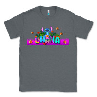 Charcoal Heather stitch ohana Classic Tee - AdoDesignShop