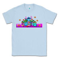 Dusty Blue stitch ohana Classic Tee - AdoDesignShop