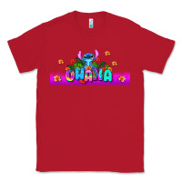 Red stitch ohana Classic Tee - AdoDesignShop