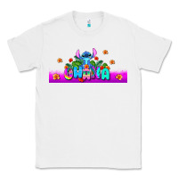 White stitch ohana Classic Tee - AdoDesignShop