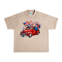 French Oak american truck 4th of july Urban Heavy Tee - BarkalooDesign