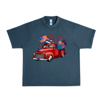 Midnight Navy american truck 4th of july Urban Heavy Tee - BarkalooDesign