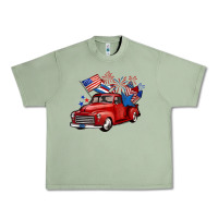 Oil Green american truck 4th of july Urban Heavy Tee - BarkalooDesign