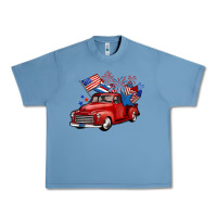 Pebble Blue american truck 4th of july Urban Heavy Tee - BarkalooDesign