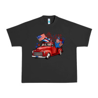 Pigment Black american truck 4th of july Urban Heavy Tee - BarkalooDesign