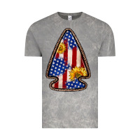 Cloud Rock American flag sunflower arrowhead Vintage Tee - Zillion Design Studio