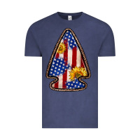 Vintage Denim American flag sunflower arrowhead Vintage Tee - Zillion Design Studio