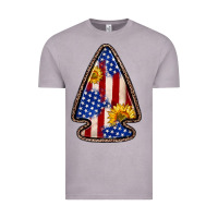 Vintage Zinc American flag sunflower arrowhead Vintage Tee - Zillion Design Studio