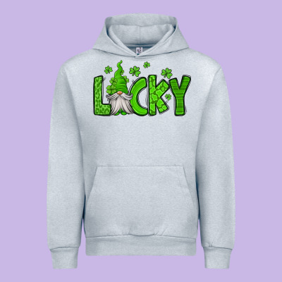 Lucky Gnome St Patricks Day Urban Hoodie Designed By Jasminsmagicworld