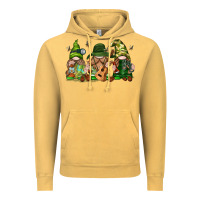 Vintage Mustard camping gnomies Vintage Hoodie - texasbilliewilder