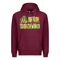 Burgundy Egg hunter with camouflage plate letters Premium Hoodie - NancyCooperArtShop