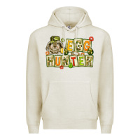 Oatmeal Heather Egg hunter with camouflage plate letters Premium Hoodie - NancyCooperArtShop