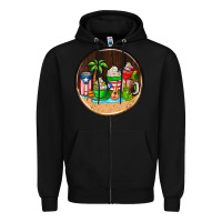 Black puerto rico coasters Zipper Hoodie - AdoDesignShop