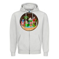 Dove Grey puerto rico coasters Zipper Hoodie - AdoDesignShop