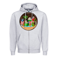 Heather Grey puerto rico coasters Zipper Hoodie - AdoDesignShop