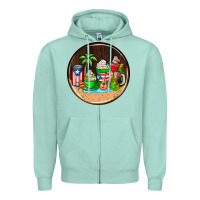 Seafoam puerto rico coasters Zipper Hoodie - AdoDesignShop