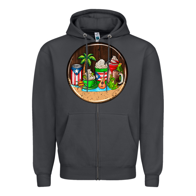 Puerto Rico Coasters Zipper Hoodie by AdoDesignShop | Teevron