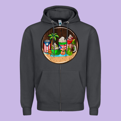Puerto Rico Coasters Zipper Hoodie Designed By Adodesignshop