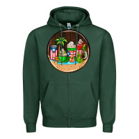 Sports Green puerto rico coasters Zipper Hoodie - AdoDesignShop