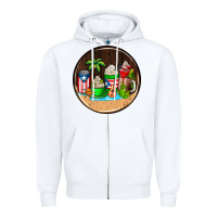 White puerto rico coasters Zipper Hoodie - AdoDesignShop
