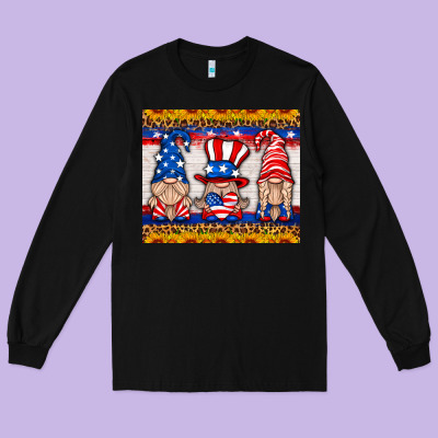 Usa Gnome Mouse Pad Long Sleeve Tee Designed By Hra Design Shop