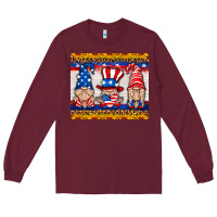Burgundy usa gnome mouse pad Long Sleeve Tee - HRA Design Shop