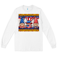 White usa gnome mouse pad Long Sleeve Tee - HRA Design Shop