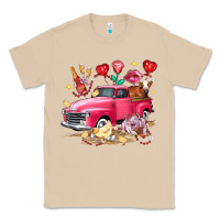 Mushroom valentine's day truck farm animals Classic Tee - FaDigitalArtStudio