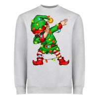 Heather Grey dabbing elf Heavyweight Sweatshirt - Zillion Design Studio