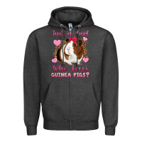 Charcoal Heather Just A Girl Love Who Loves Guinea Pigs Zipper Hoodie - Artiststas