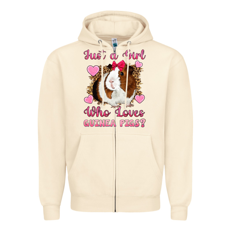 Just A Girl Love Who Loves Guinea Pigs Zipper Hoodie by Artiststas | Teevron